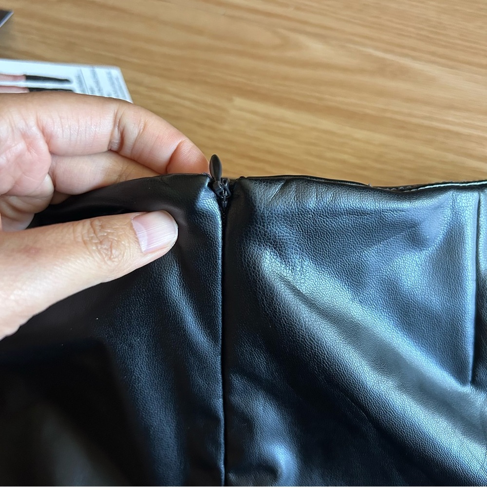 NWT Madden NYC Black Faux Leather Wrap Skort Small - Picture 8 of 9